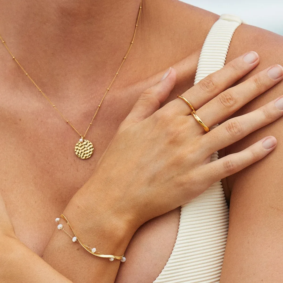 Island Medallion Necklace - detail view