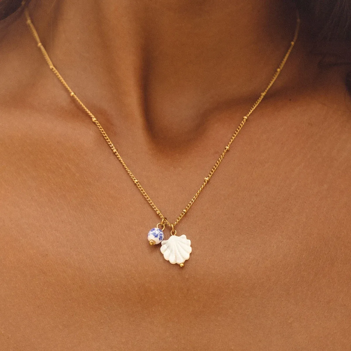 Santorini Necklace Gold - lead view