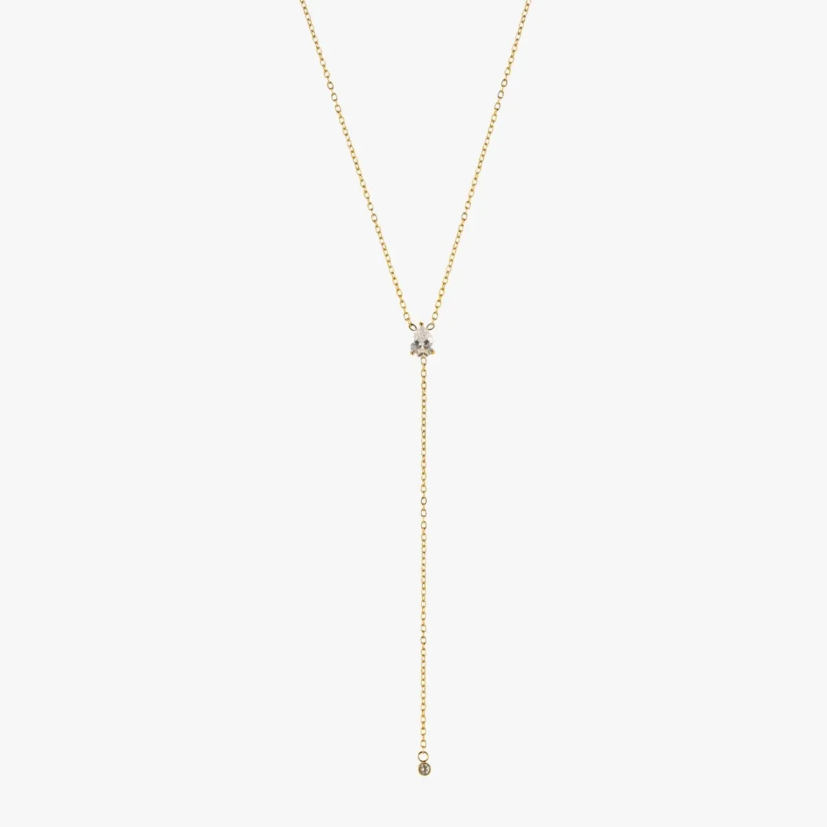 Lariat Necklace Gold - alternate view