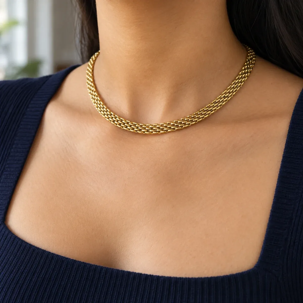 Sifnos Choker Gold - use view