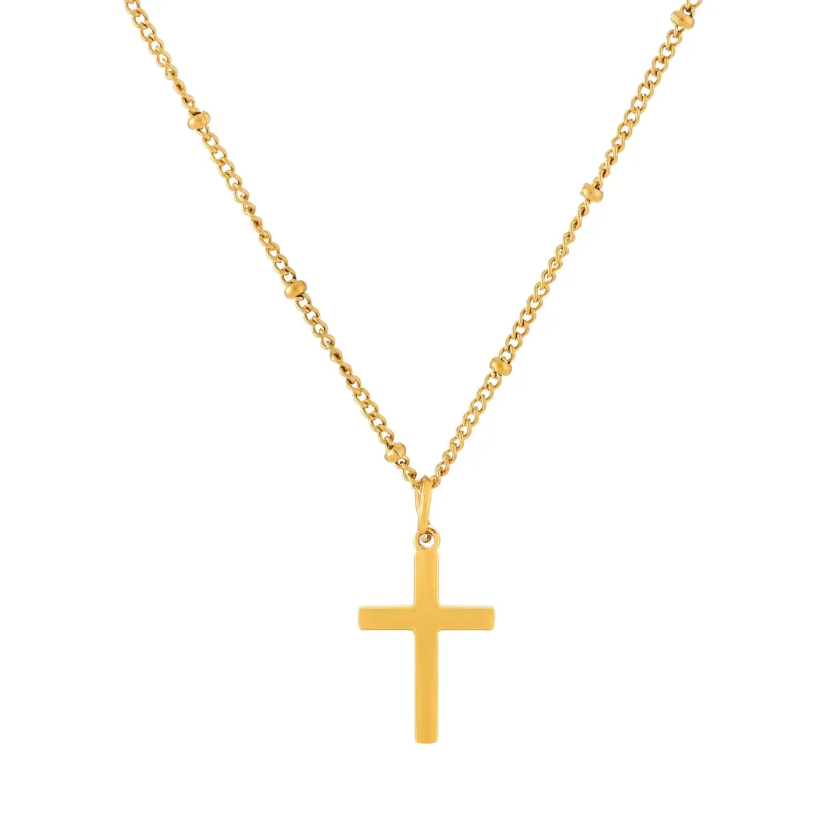 Cross Necklace Gold - alternate view