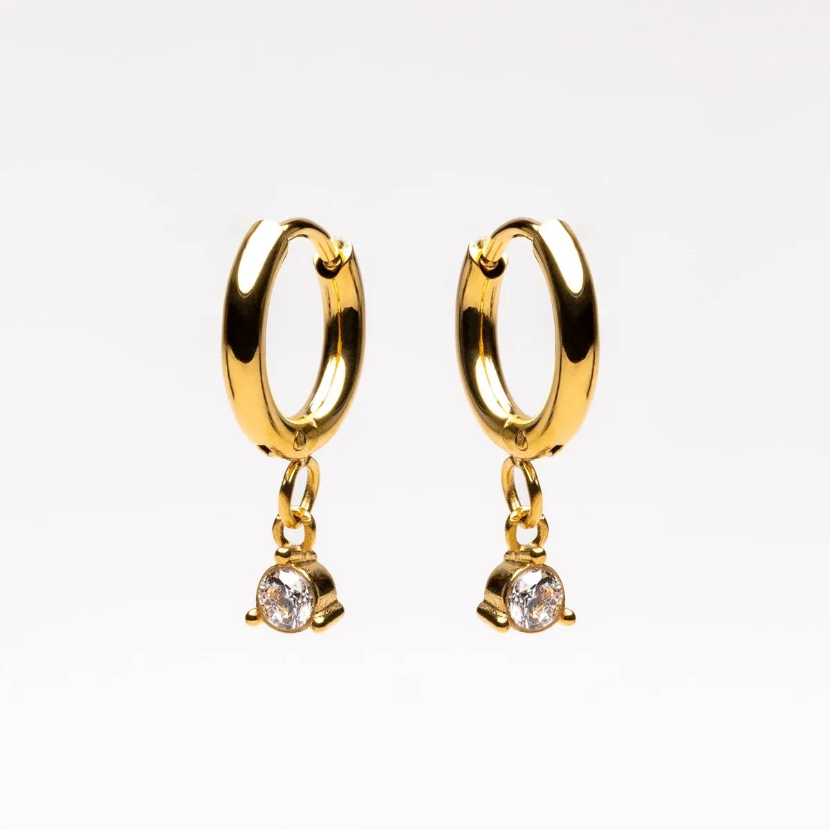 Sparkle Drop Earrings Gold - detail view