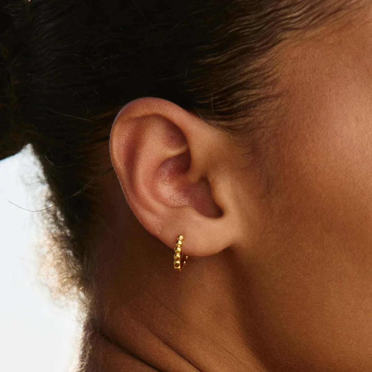 Beaded Hoops Earrings - use view