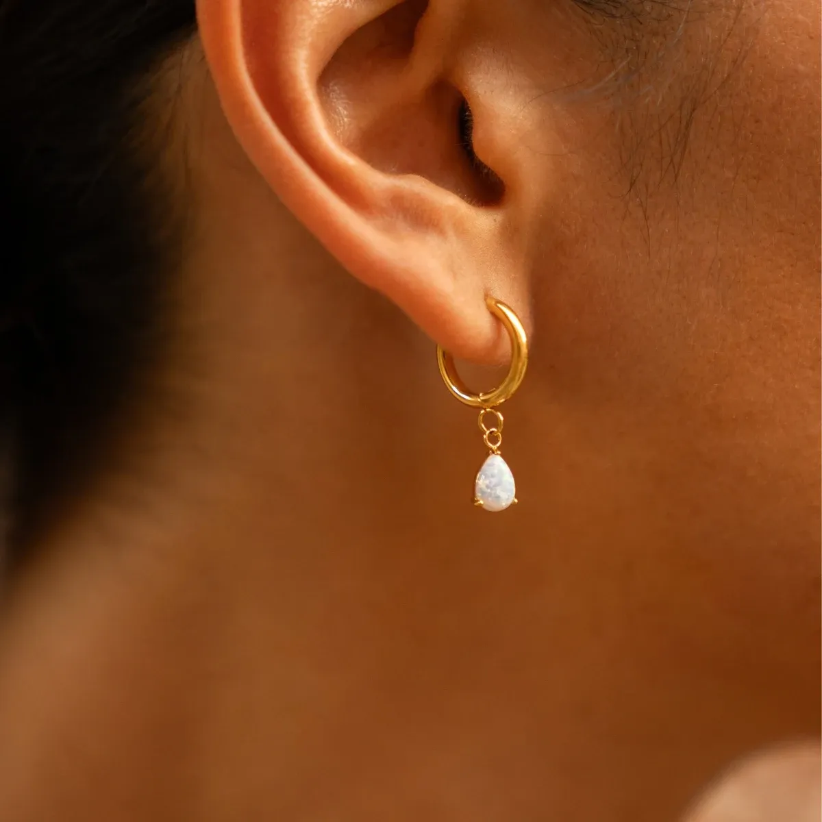 Opal Hoops - detail view