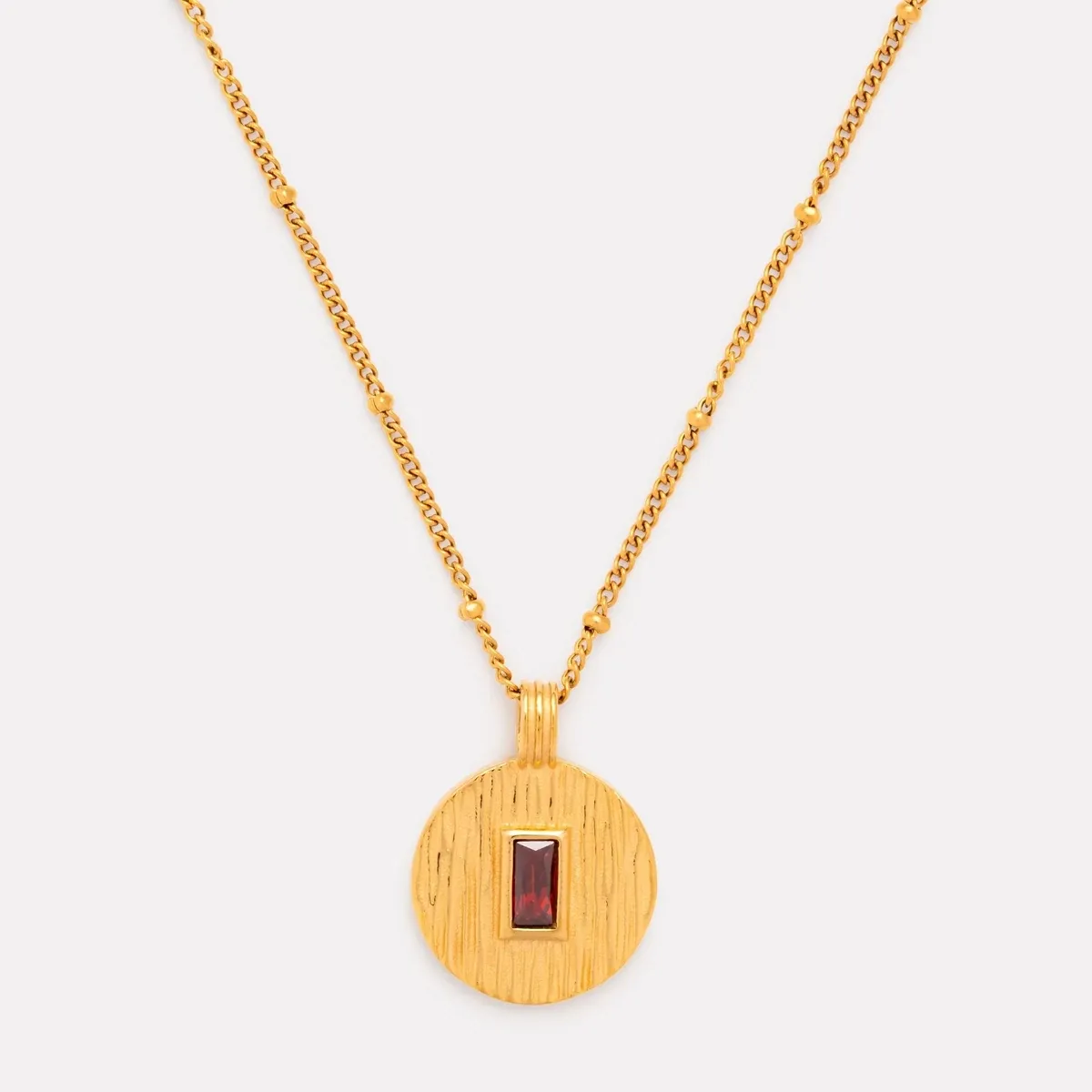 Ember Zircon Necklace Gold - detail view