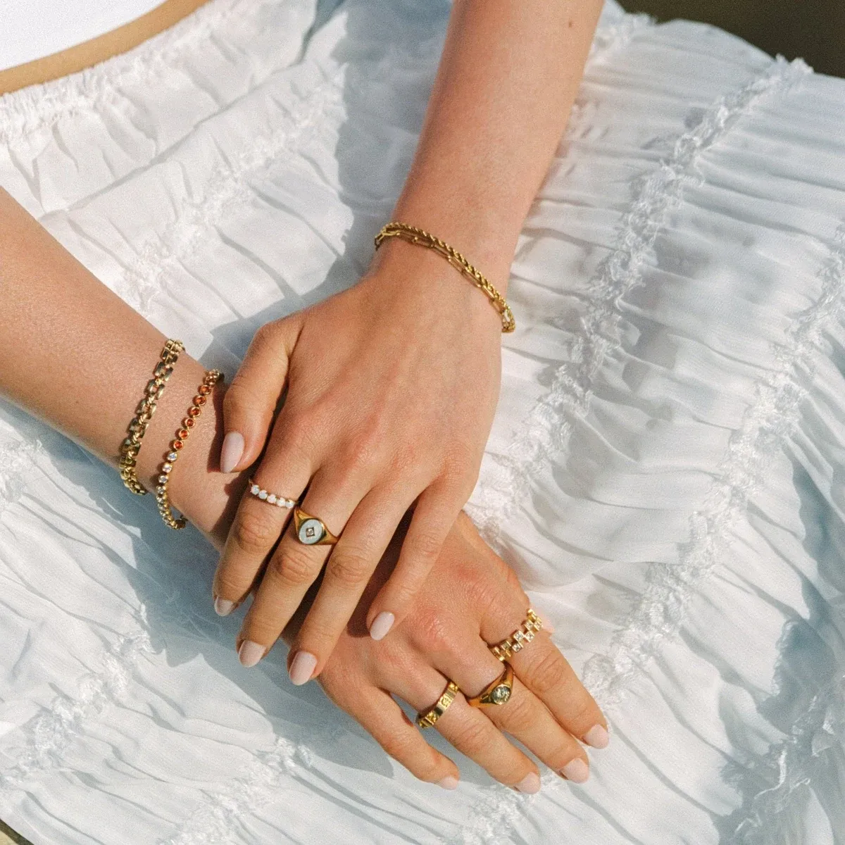 Opal Band Ring - detail view