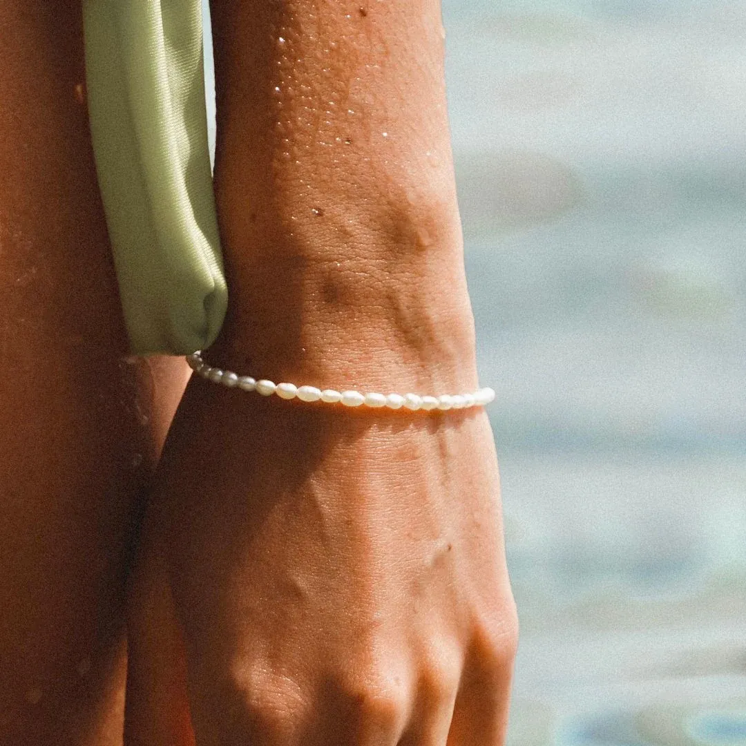 Freshwater Pearl Bracelet Gold - lead view