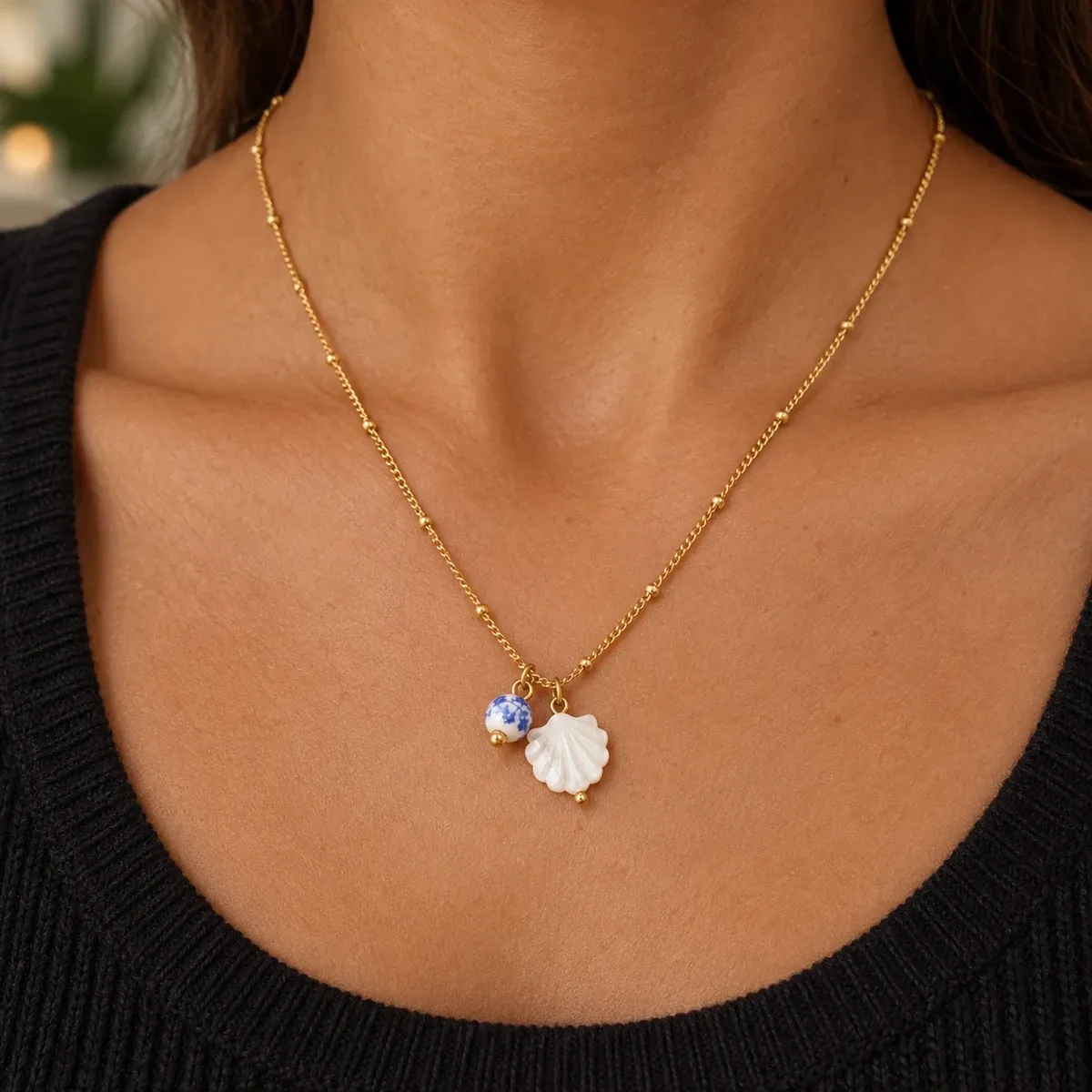 Santorini Necklace Gold - alternate view